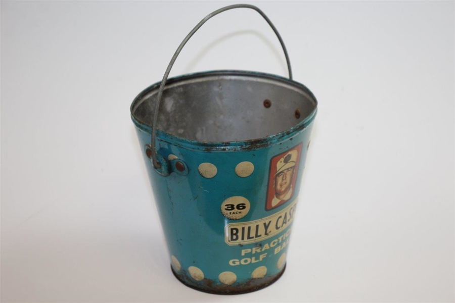Vintage Billy Casper 'Practice Golf Balls' Lt Blue Range/Ball Bucket