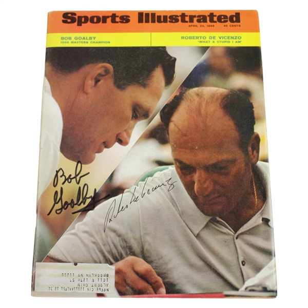 Bob Goalby & Roberto de Vicenzo Dual Signed 4/22/1968 Sports Illustrated JSA #L41484
