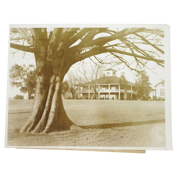 Augusta National Clubhouse 9 1/8x7 1/8 Wire Photo Three Days Before Opening - 19th Hole on Perfect Course 