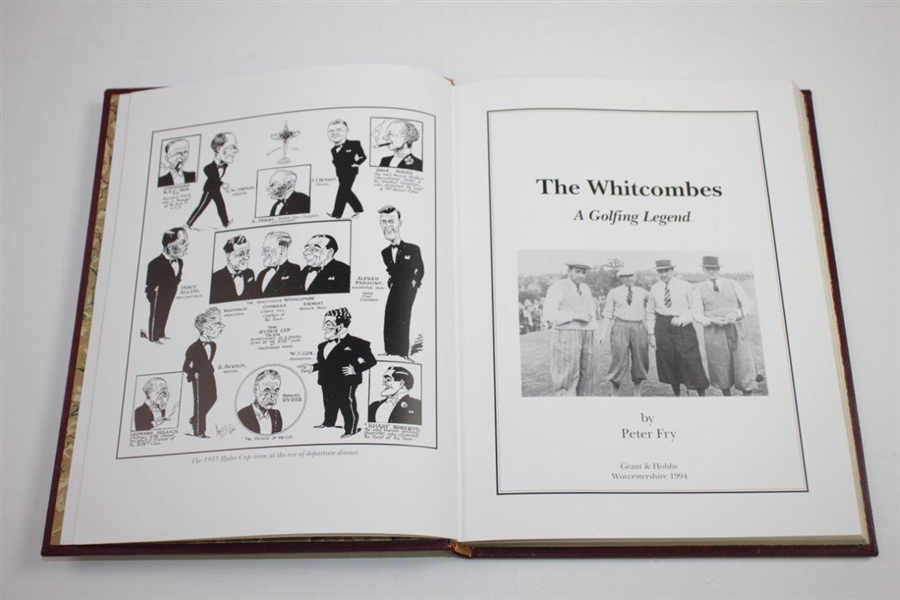 1994 'The Whitcombes: A Golfing Legend' Ltd Ed Presentation Copy 21/70 Signed by Author Peter Fry