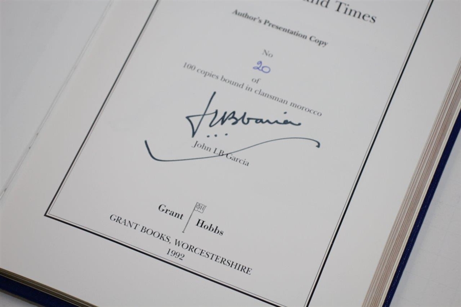 1992 'Harold Hilton: His Golfing Life & Times' Ltd Ed Author's Presentation Copy 20/100 Signed by Author John Garcia