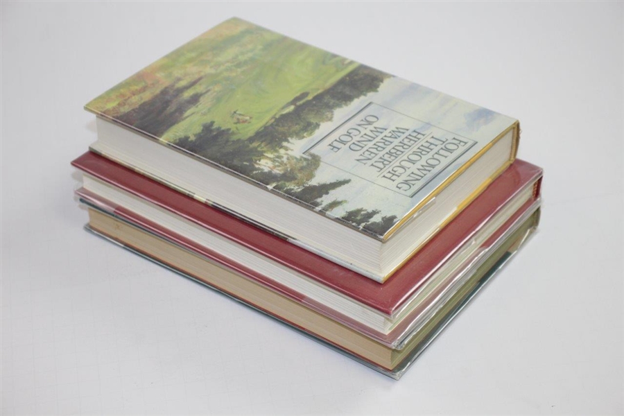 Three(3) Herbert Warren Wind Signed Books 'Following Through', Complete Golfer'(x2) JSA ALOA 
