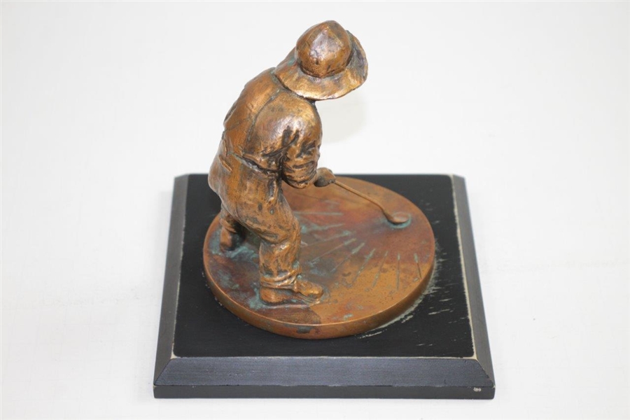 Pinehurst Putter Boy Bronze Sundial Balfour Statue with 'Tales of Pinehurst Vol. 1' Booklet