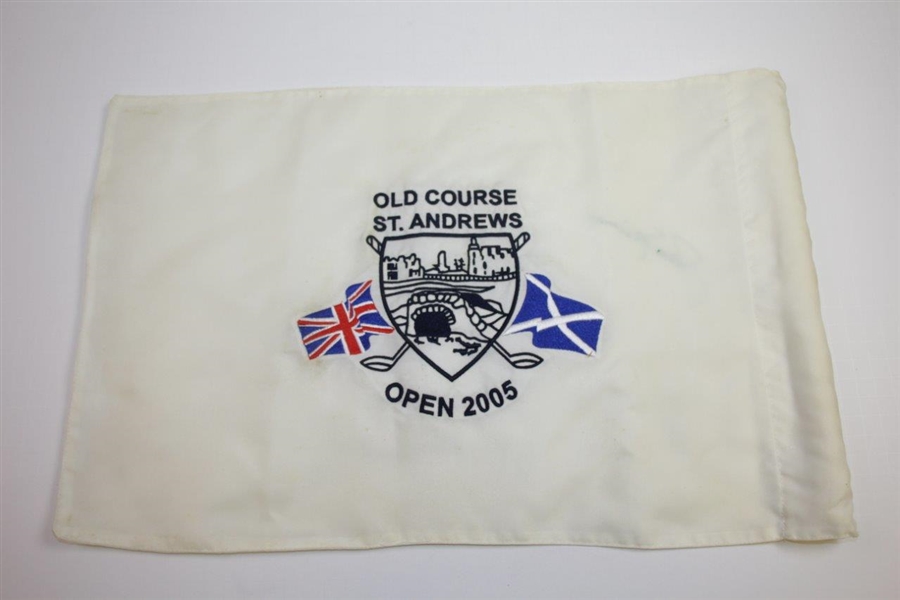 Jack Nicklaus Signed Course Flown Old Course St. Andrews 'OPEN 2005' Flag JSA ALOA