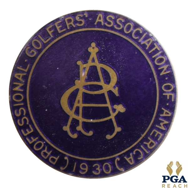 1930 PGA Championship at Fresh Meadow CC Contestant Badge - Tommy Armour Winner
