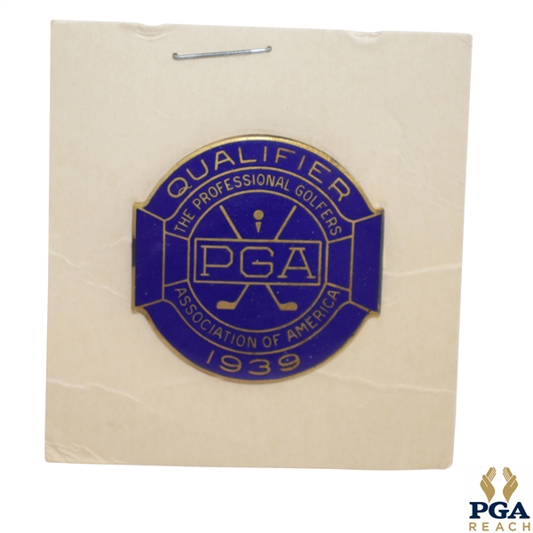 1939 PGA Championship at Pomonok CC Contestant Badge - Henry 'HG' Picard Winner