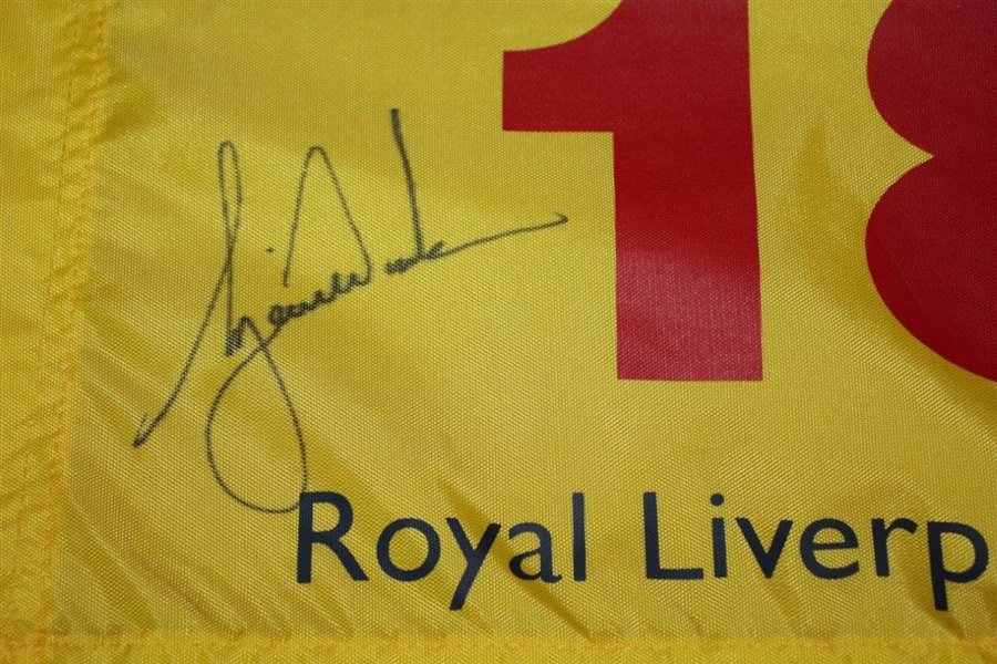 Tiger Woods Signed 2006 OPEN Championship at Royal Liverpool Flag JSA ALOA