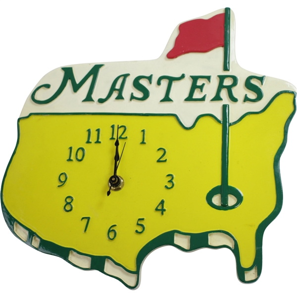 Classic Masters Yellow Logo Golf Clock - Needs Battery