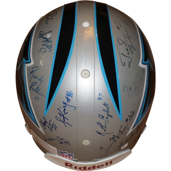 Multi-Signed Carolina Panthers Riddell NFL Helmet JSA ALOA
