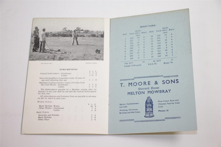 Melton Mowbray Golf Club Official Handbook