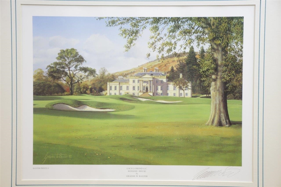 Loch Lomond GC Rossdhu House Print Signed by Artist Graeme Baxter - Framed