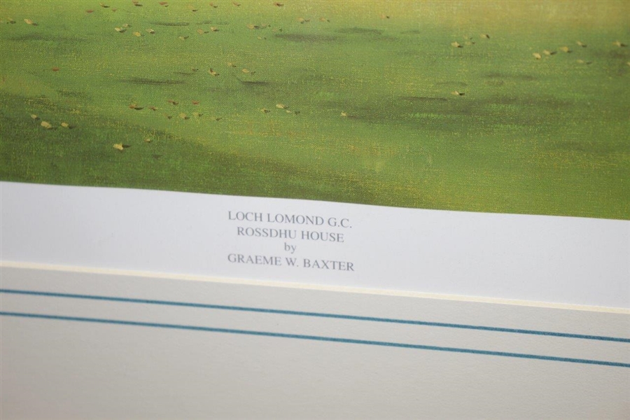 Loch Lomond GC Rossdhu House Print Signed by Artist Graeme Baxter - Framed
