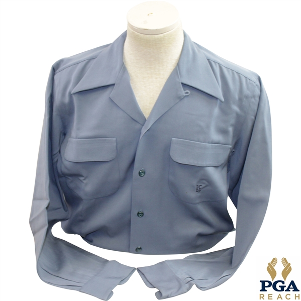 President Dwight D. Eisenhower Machin Shirtmaker Los Angeles Grey Golf Shirt with DDE