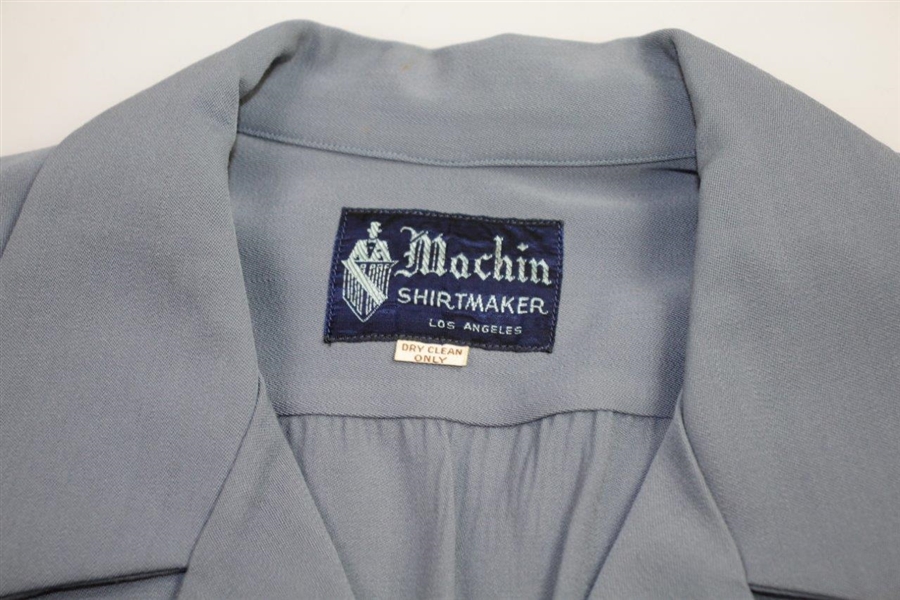 President Dwight D. Eisenhower Machin Shirtmaker Los Angeles Grey Golf Shirt with DDE
