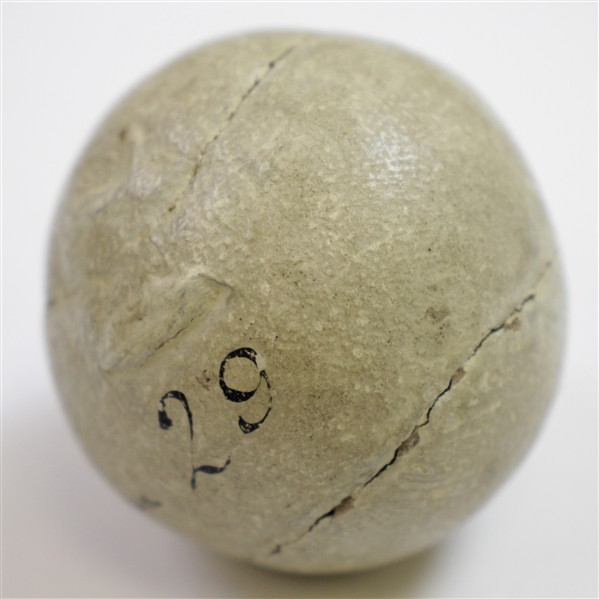 Circa 1830 James McEwan Feather Ball - 'J. McEwan' & '29' Handwritten on Ball