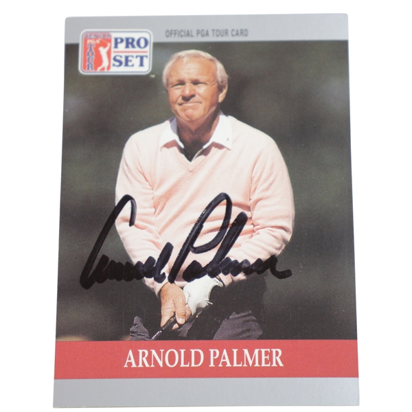 Arnold Palmer Signed 1990 Pro-Set Golf Card JSA ALOA