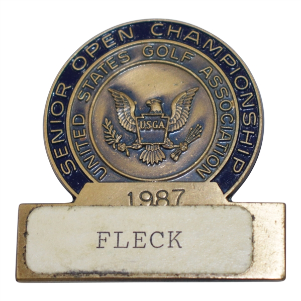 Jack Fleck's 1987 US Senior Open Championship Contestant Badge