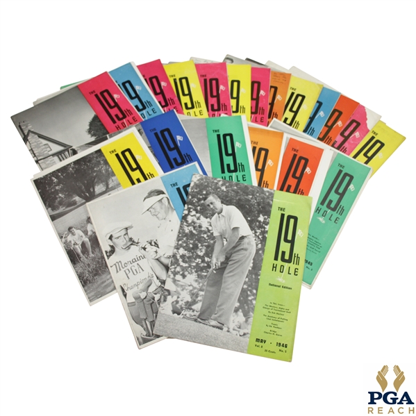 1945 & 1946 The 19th Hole Golf Magazines - Twenty-One (21)