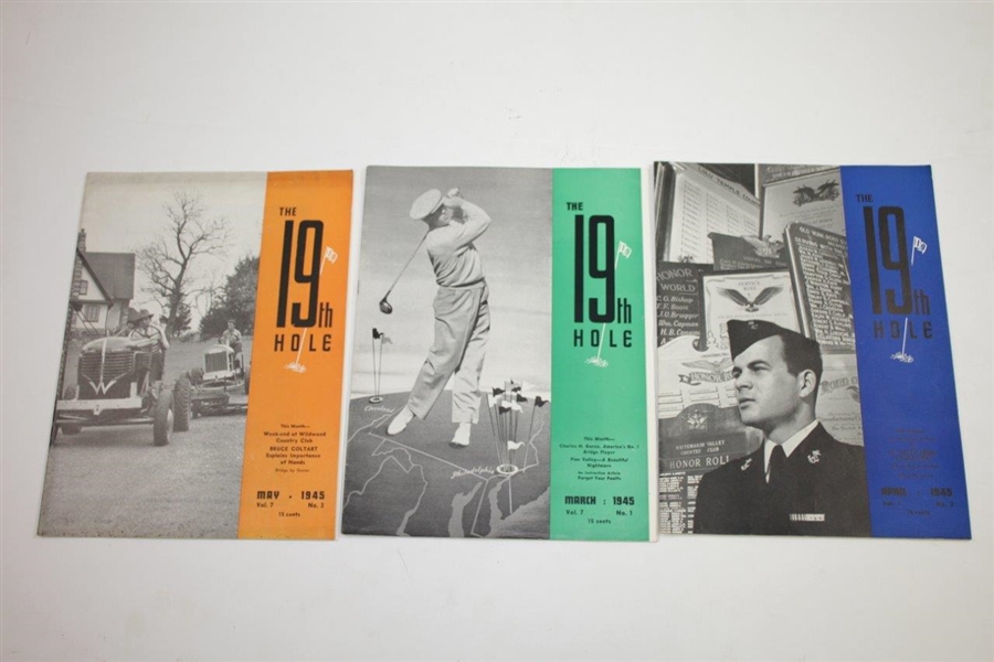 1945 & 1946 The 19th Hole Golf Magazines - Twenty-One (21)