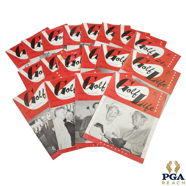 1950, 1951, & 1952 Golf Life Golf Magazines - Eighteen (18)