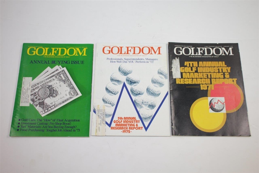 1972 & 1973 Golfdom Golf Magazines - Nine (9)