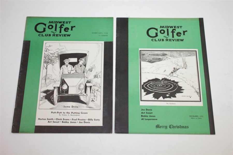 1933 & 1934 Midwest Golfer & Review (Chicago Golfer & CC Review) Golf Magazine - Fifteen (15)