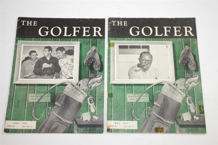 1951 The Golfer (The California Golfer) Golf Magazines - Eleven (11)