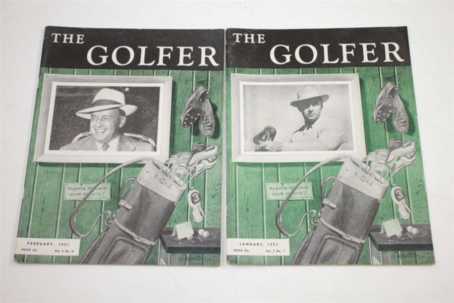 1951 The Golfer (The California Golfer) Golf Magazines - Eleven (11)