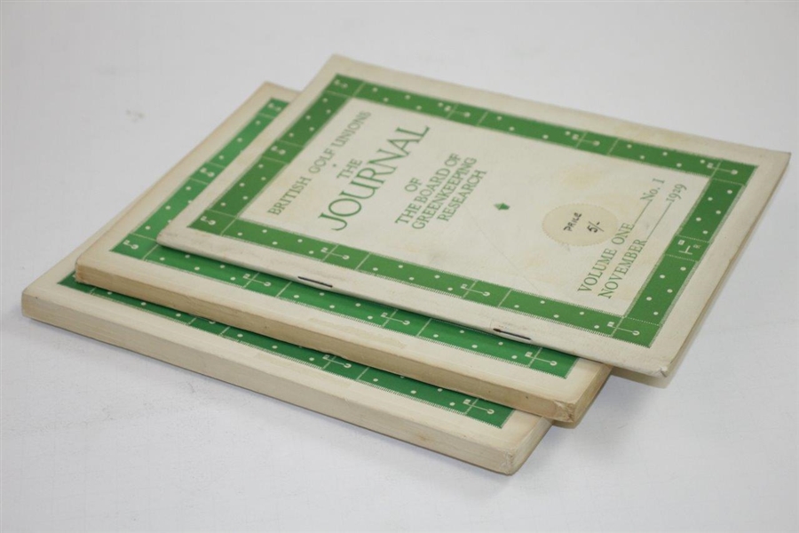 1929, 1930, & 1931 The Journal of the Board of Greenkeeping Research Golf Booklets