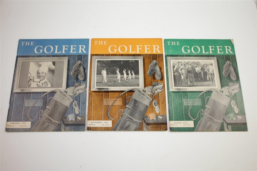1954 The Golfer (The California Golfer) Golf Magazines - Eleven (11)