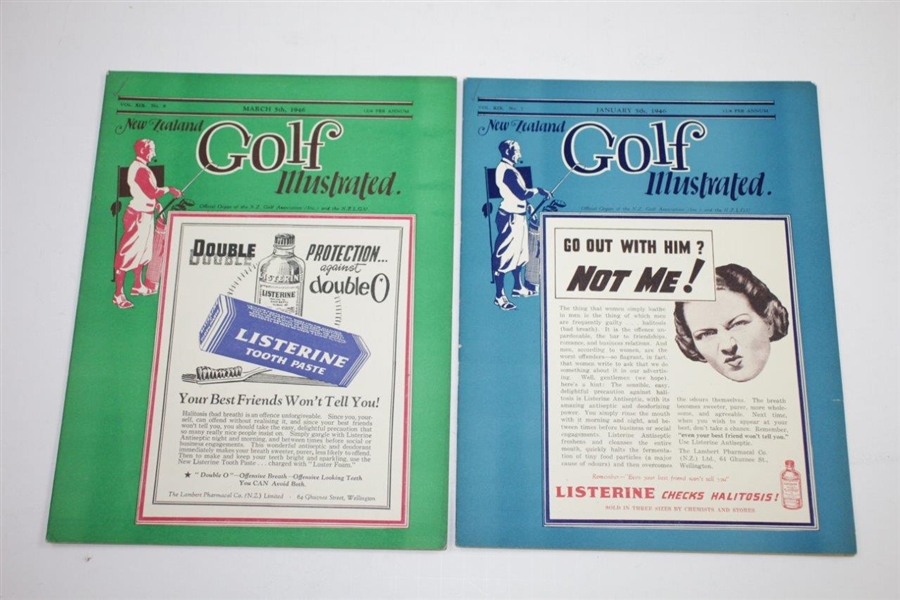 1946 New Zealand Golf Illustrated Golf Magazines - Eight (8)