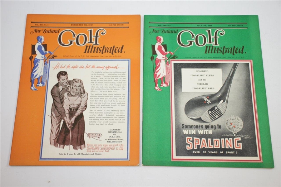 1949 New Zealand Golf Illustrated Golf Magazines - Seven (7)