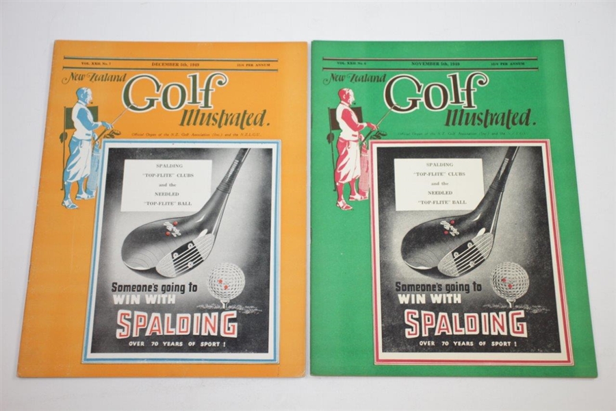 1949 New Zealand Golf Illustrated Golf Magazines - Seven (7)