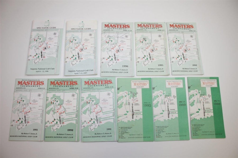1971-2008 Masters Tournament Spectator Guides - Thirty-Eight (38)