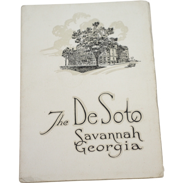 Vintage 'The DeSoto' Savannah Georgia Advertising Brochure with Golf Club House