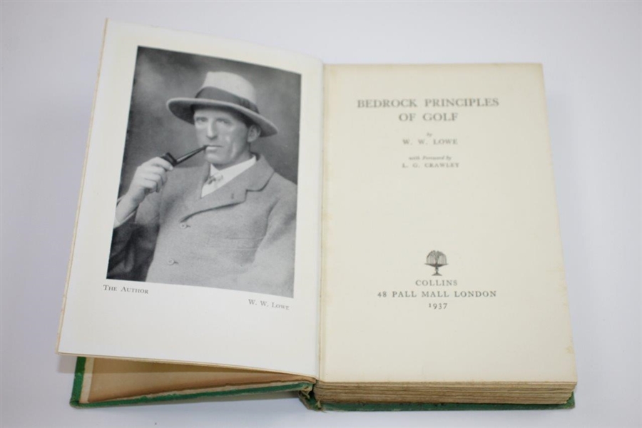 1937 'Bedrock Principles of Golf' Book by W.W. Lowe Sourced From Bert Yancey