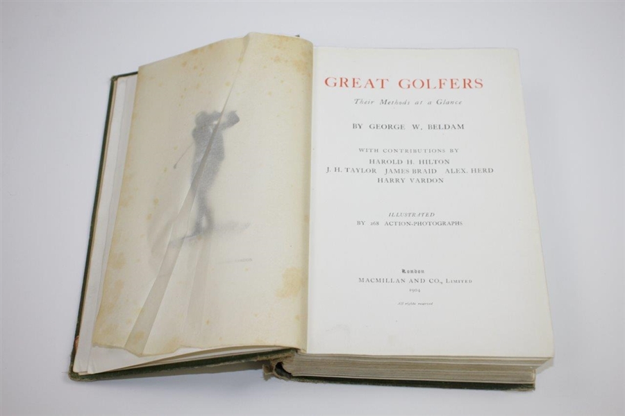 1904 'Great Golfers: Their Methods at a Glance' Book by George W. Beldam Sourced From Bert Yancey