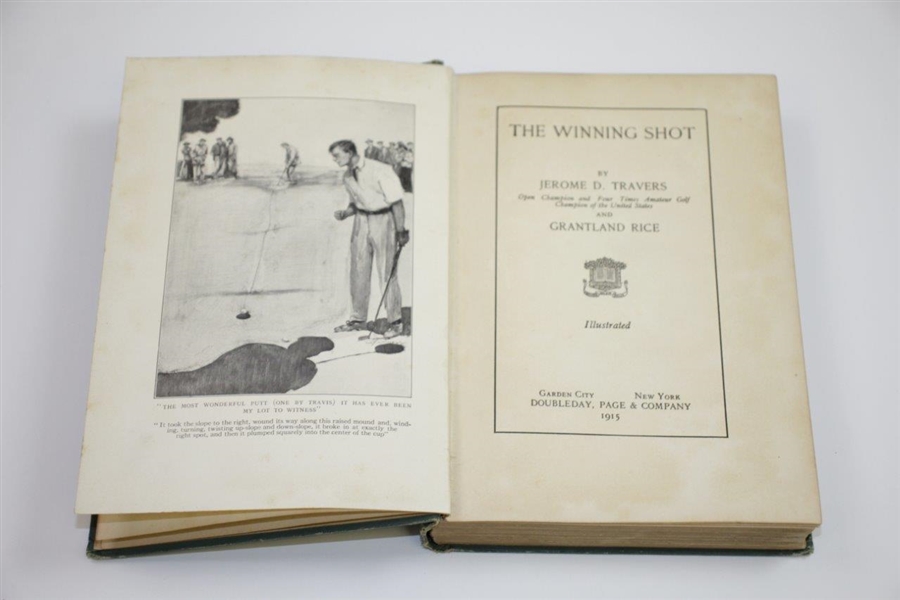 1915 'The Winning Shot' Book by Jerome D. Travers & Grantland Rice Sourced From Bert Yancey