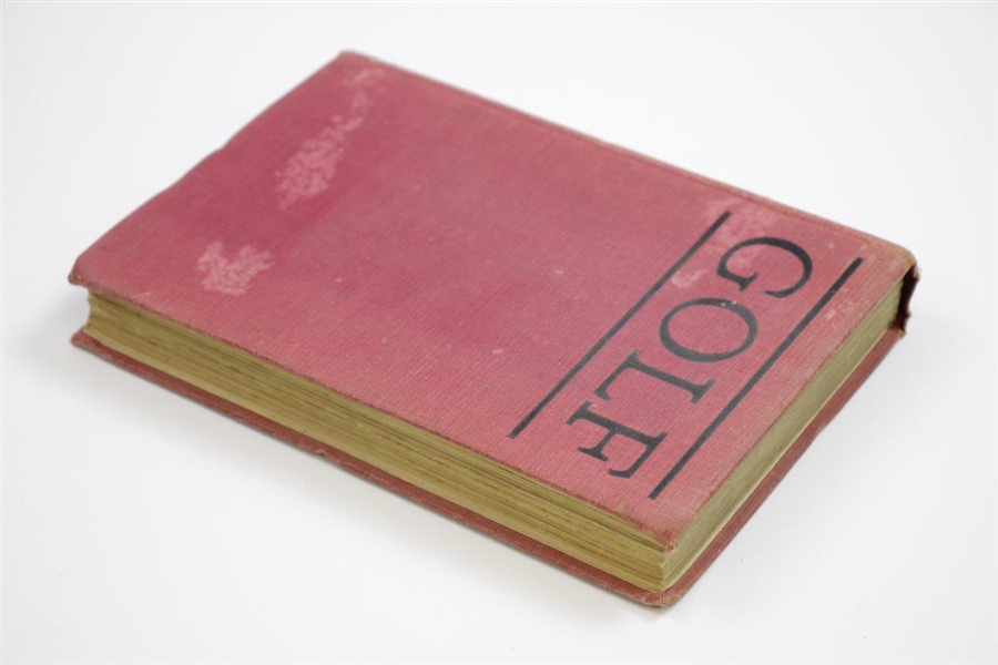 1914 'Golf' English Edition Book by Arnaud Massy - Translated by A.R. Allinson Sourced From Bert Yancey