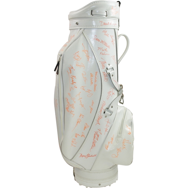 Multi-Signed White Golf Bag by Dozens of LPGA Stars JSA ALOA