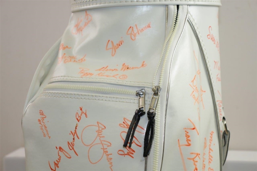 Multi-Signed White Golf Bag by Dozens of LPGA Stars JSA ALOA