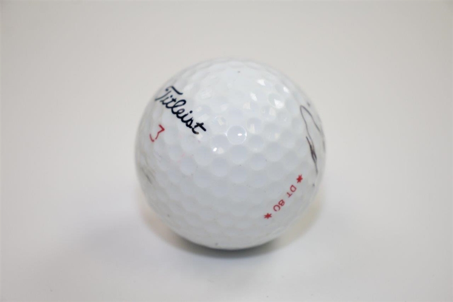 Nick Faldo Signed Titleist DT80 Logo Golf Ball JSA ALOA