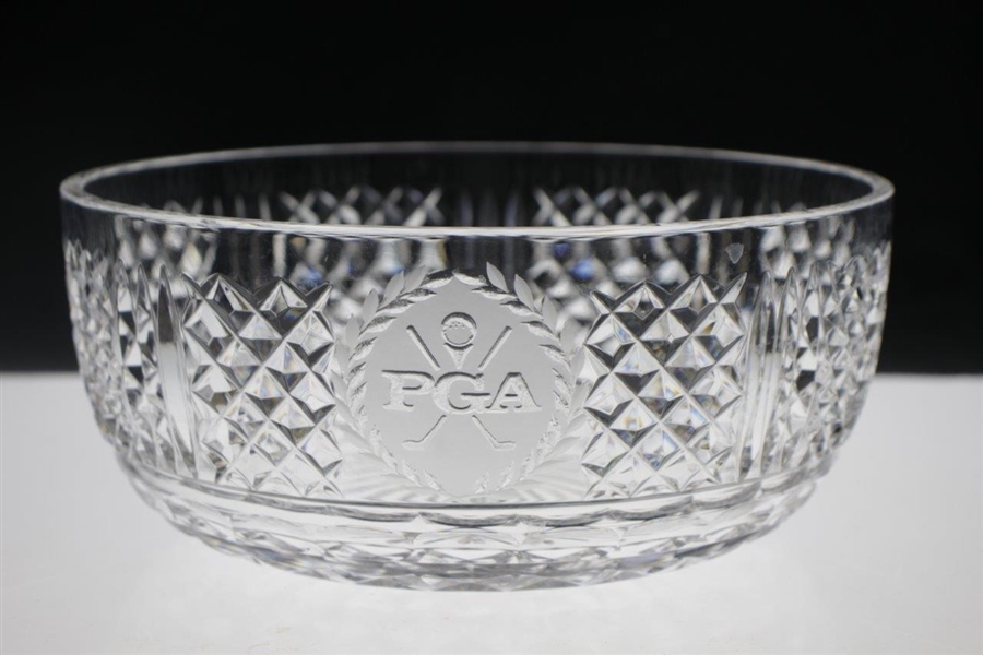Bobby Wadkins' PGA Cut Crystal Punch Bowl with Four Glasses