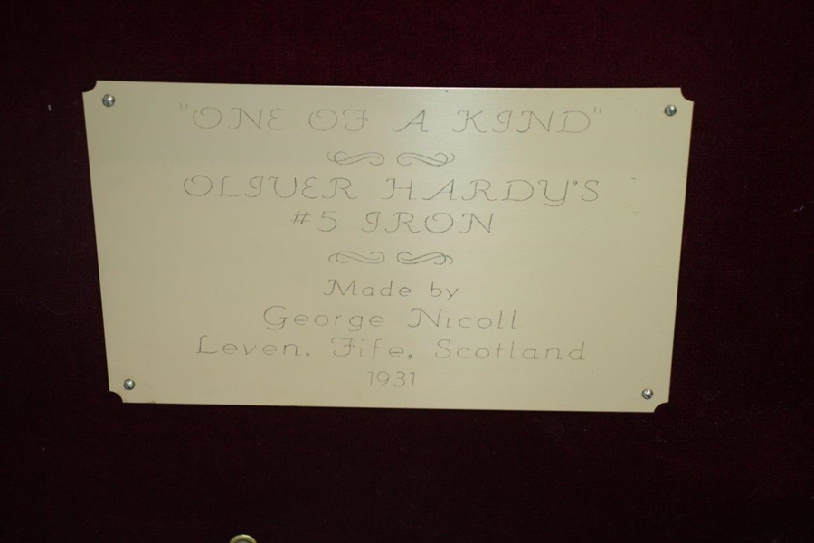 George Nicoll 1931 Custom Oliver Hardy Nicoll 5 Iron Given to Bing Crosby - Framed