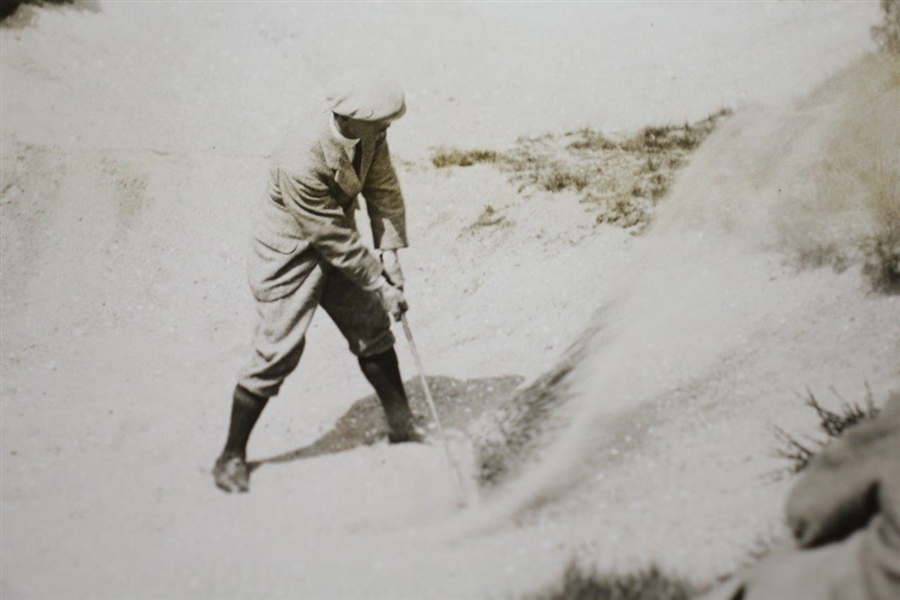 Abe Mitchell at Gleneagles Tournament Bunkered at the 'Tappit Hen' GPU Wire Photo - Victor Forbin Collection