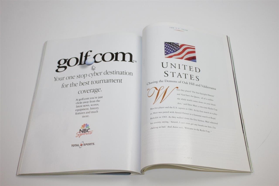 1999 Ryder Cup at The Country Club Brookline Commemorative Issue Program