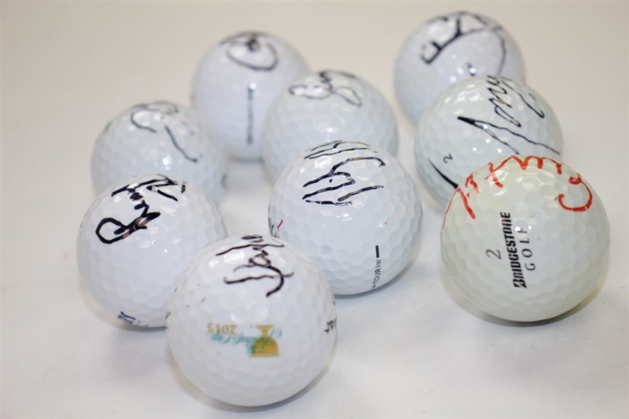 Finau, Leishman, Grillo, Blixt, Hadley, Dufner, Piercy, Henley, & Barnes Signed Golf Balls JSA ALOA