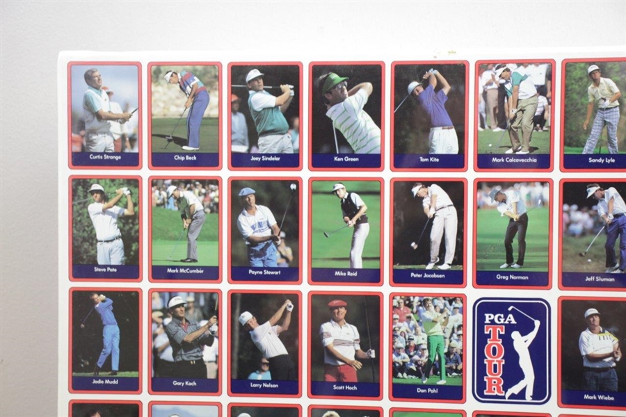 Uncut Sheet of 1989 PGA Tour Golf Cards