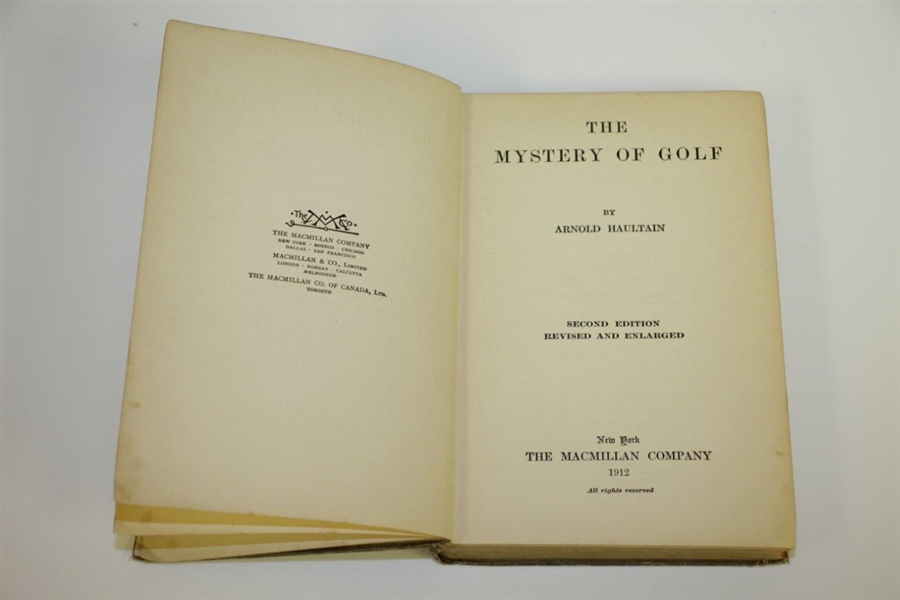 1912 'The Mystery of Golf' Book By Arnold Haultain 2nd Edition - A Literary Classic