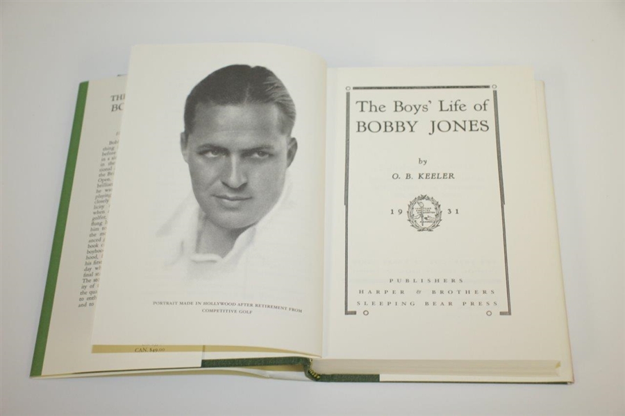 'The Boys' Life of Bobby Jones' by O.B. Keeler Book 2002 Printing w/ Dust Jacket 